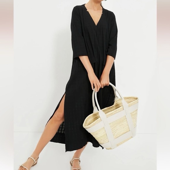 Tuckernuck Dresses & Skirts - Pomander Place Tuckernuck Black Carolina Caftan Dress Maxi Swim CoverUp XXXL 3XL
